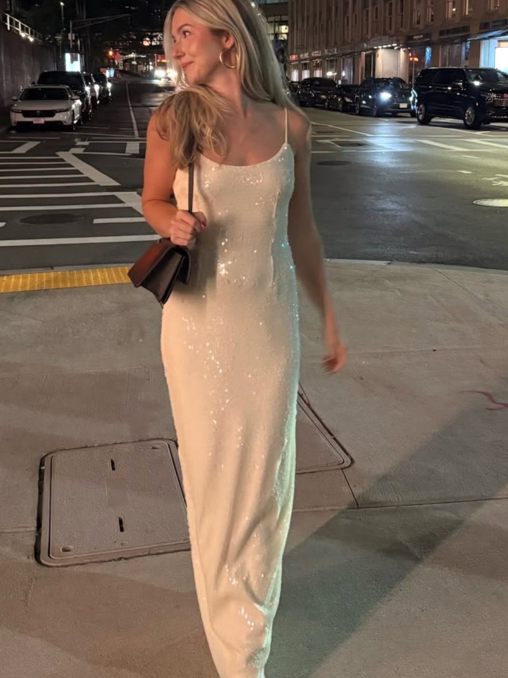 Ivory Superdown Sequin Dress